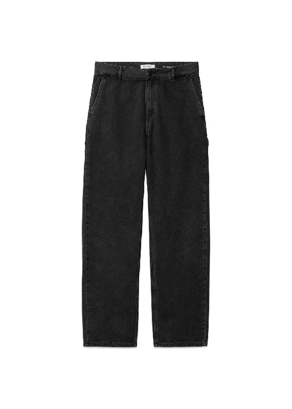 W Pierce Pant Straight - Black Stone Washed