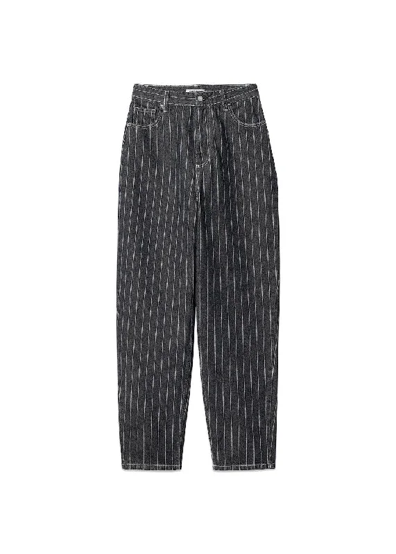 W Orlean Pant - Orlean Stripe, Black / White Stone Washed