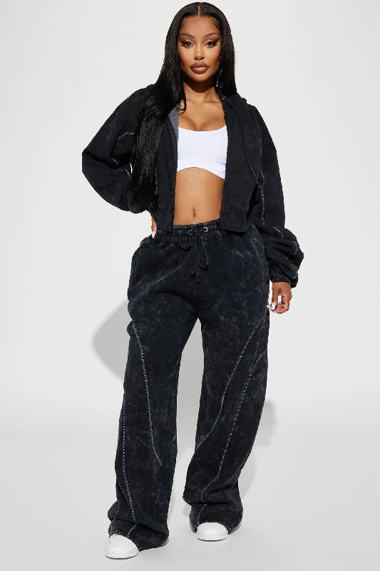 Norah Washed Lounge Pant - Black