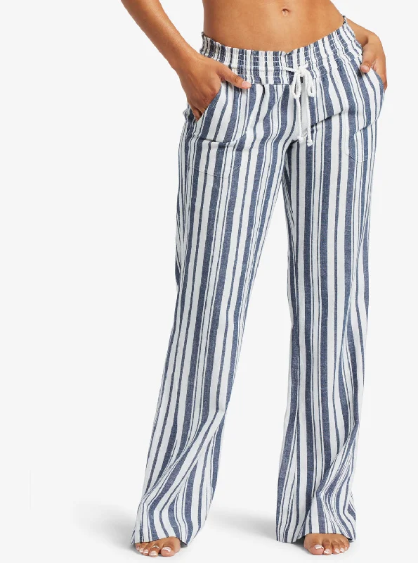 Oceanside Flared Pants - Mood Indigo Paradise Stripe