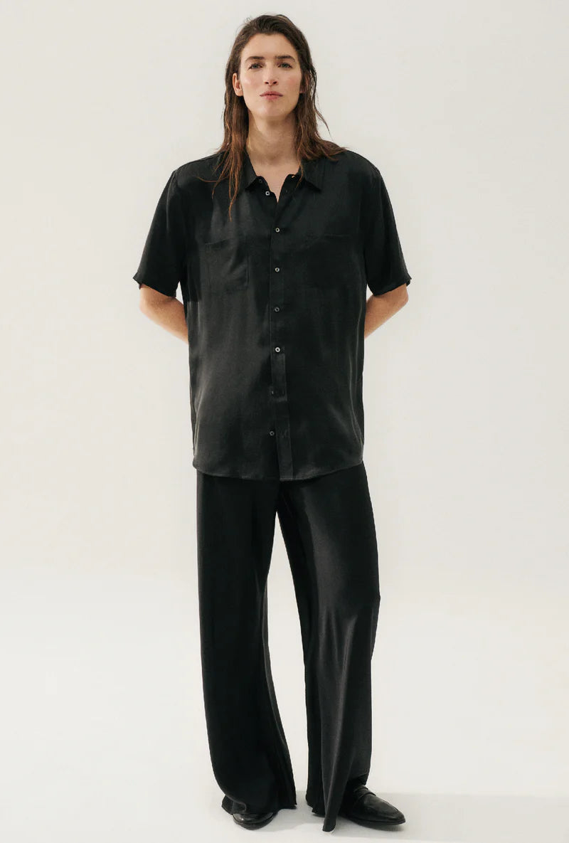 Silk Laundry Bias Cut Pants Black