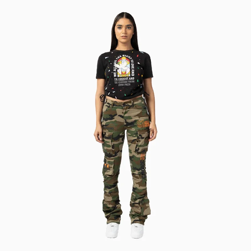 Women's High Rise Utility Twill Stack Pant