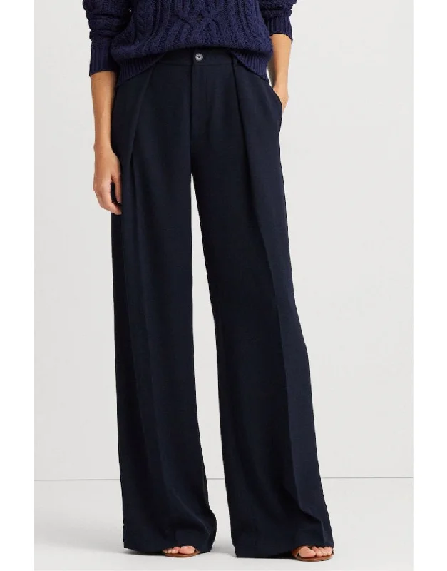 Wide Georgette Pants Navy