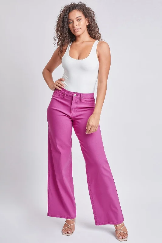 Women's Hyperstretch Wide Leg Pants, Berry Rose