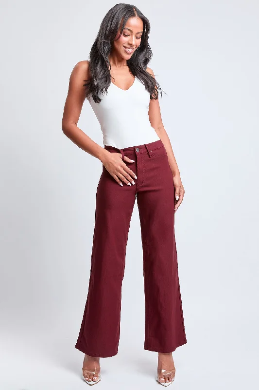 Women's Hyperstretch Wide Leg Pants, Dark Wine