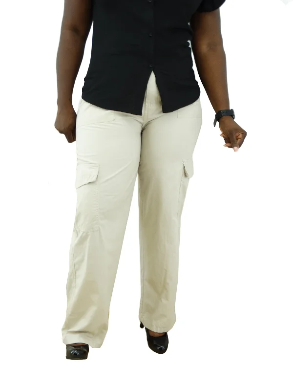 180997M, Da Moda - Multi Pocket Mama Cargo Pants (Plus Size)