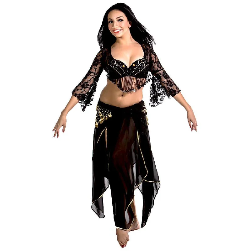 Belly Dance Top, Skirt, & Hip Scarf Costume Set | KIRA'S SONG