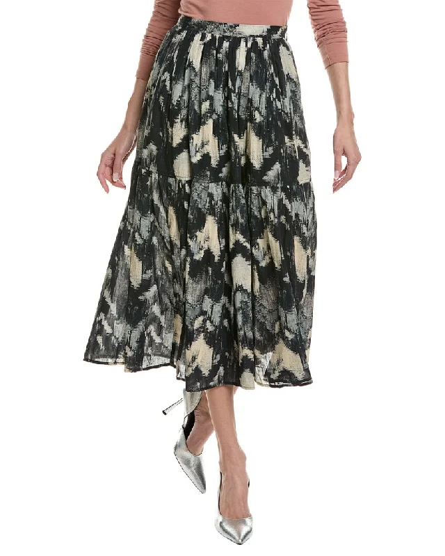 Ba&Sh Tiered Midi Skirt