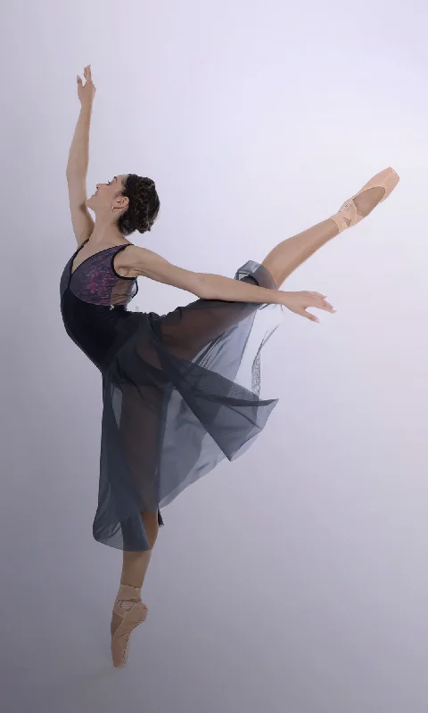 Calathea Titanium long ballet skirt