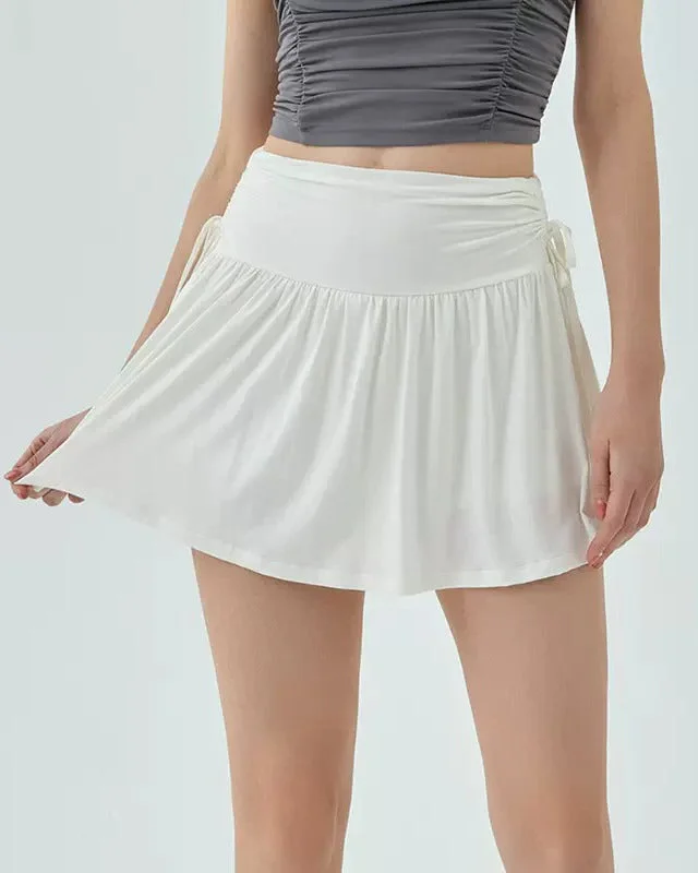 French Sun Tennis Skirt in White