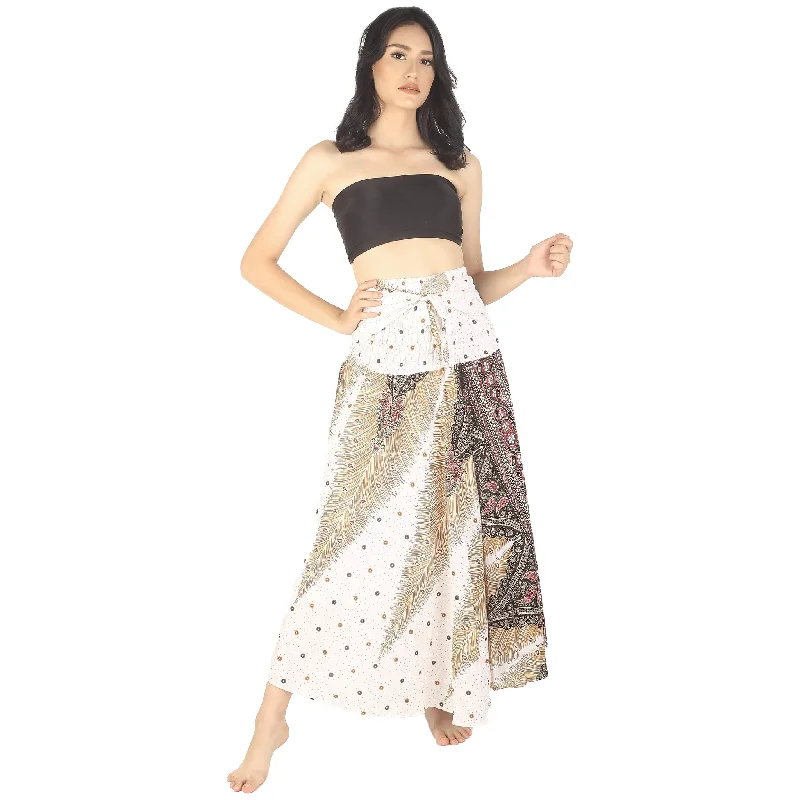 Peacock Women's Bohemian Skirt in White SK0033 020008 07