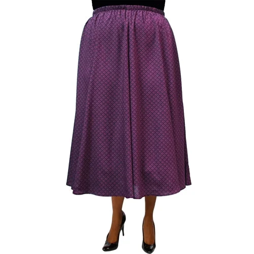 Plum Diamonds 8-Gore Plus Size Skirt