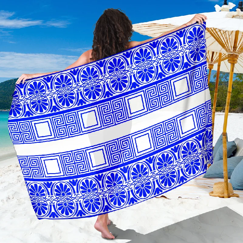 Sarong White & Blue